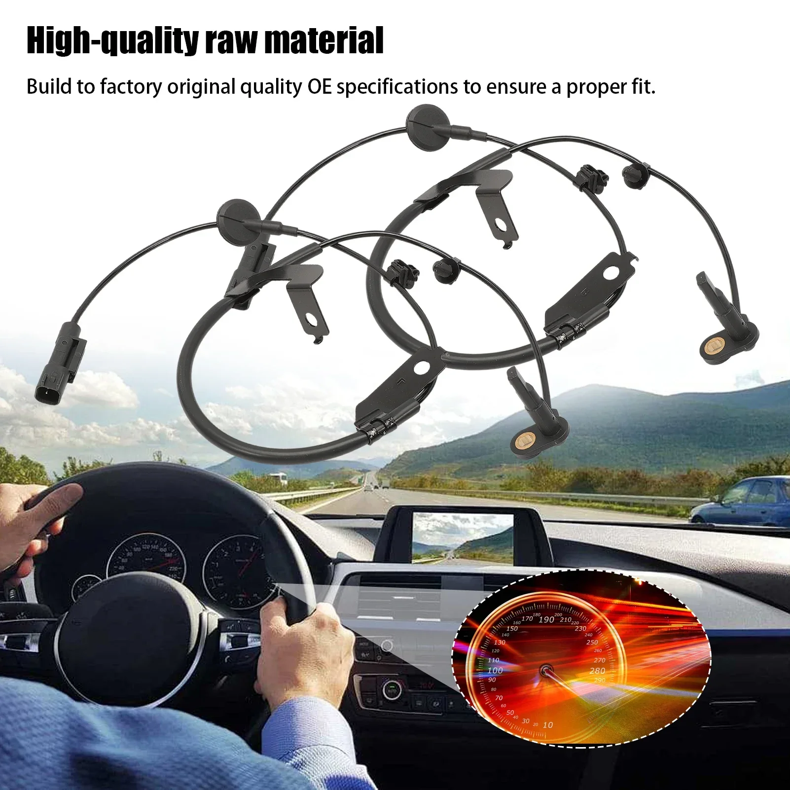 Vista del sensor de velocidad de rueda ABS