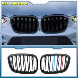 Rejilla de parachoques BMW X3/X3M G01 y X4 G02 negro brillante