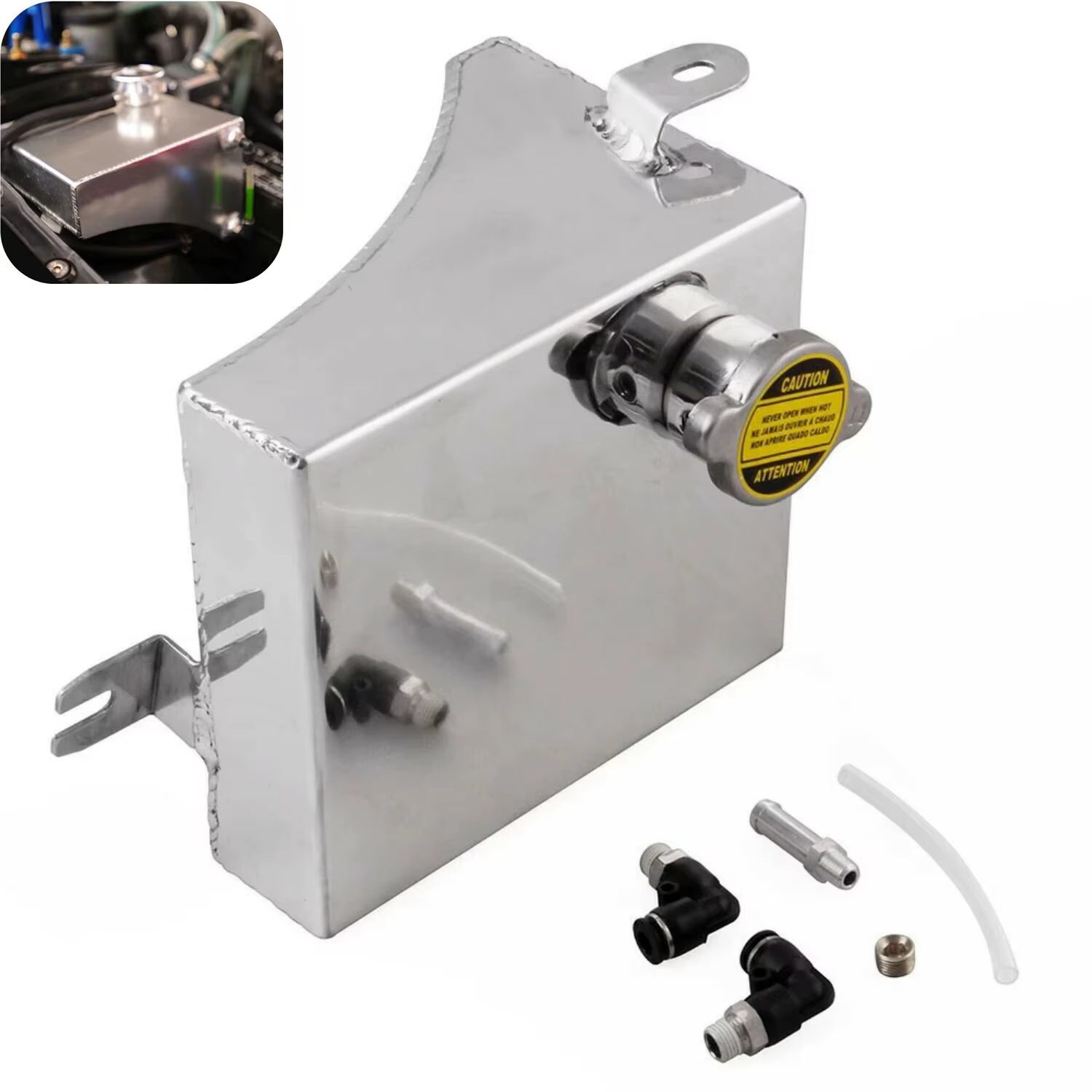 Depósito de refrigerante de aluminio pulido – Nissan 240SX S13