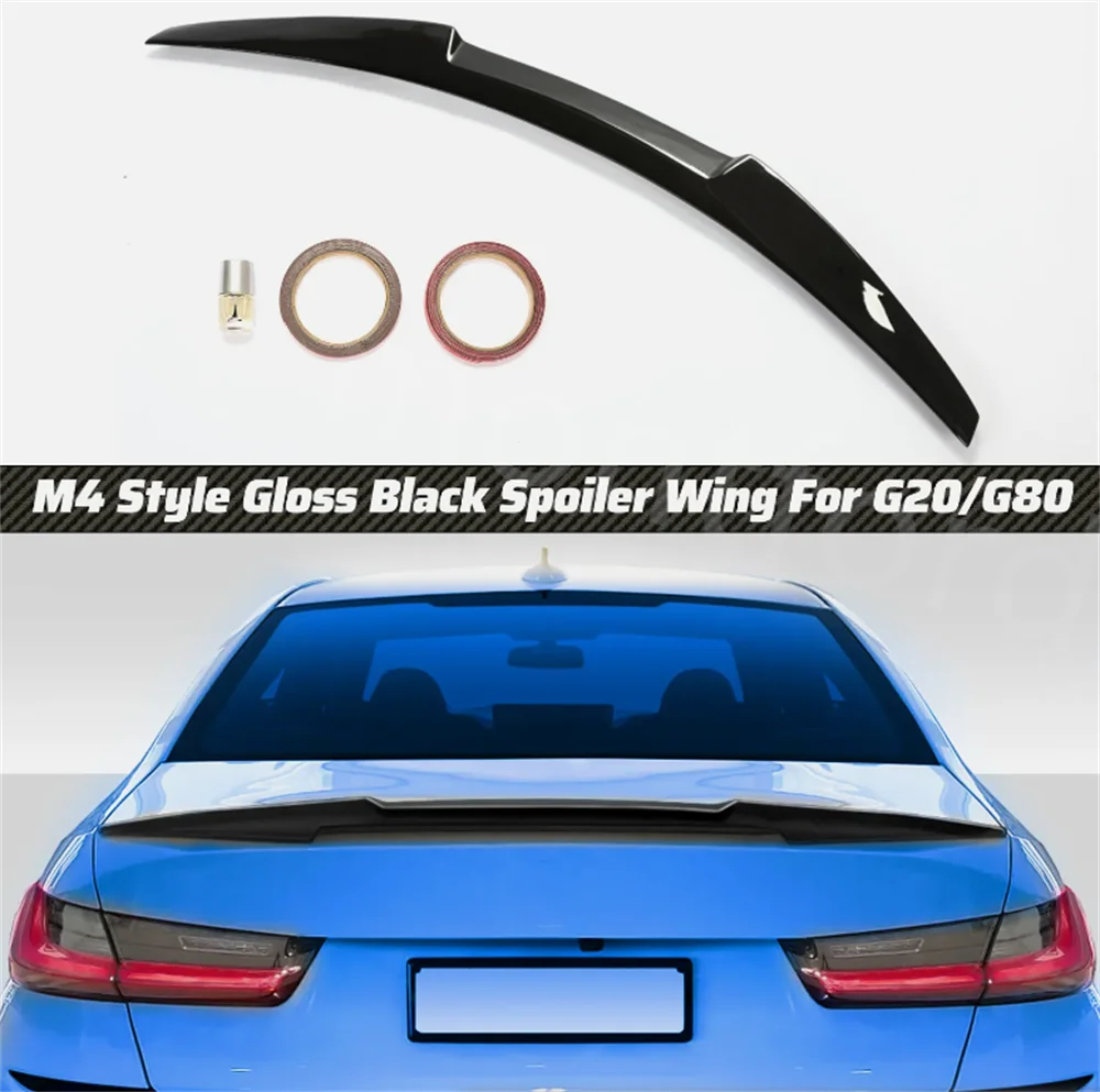 Alerón trasero ABS negro estilo M4 para BMW 4 Serie G20 2018-2024