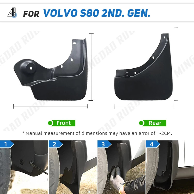 Guardabarros delanteros y traseros Renault Duster 2010-2015 - imagen 3