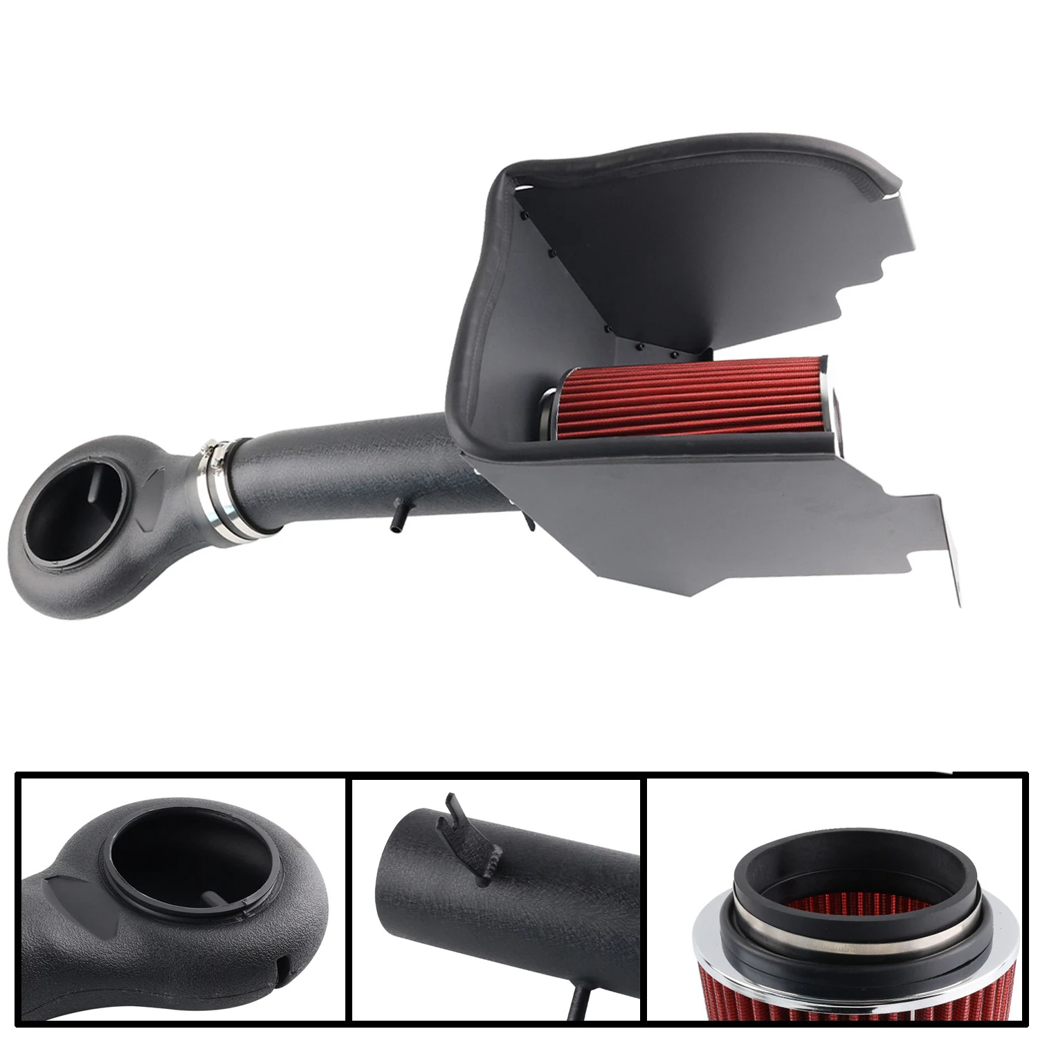 Kit de admisión de aire frío con escudo térmico – Dodge RAM V8 - imagen 5