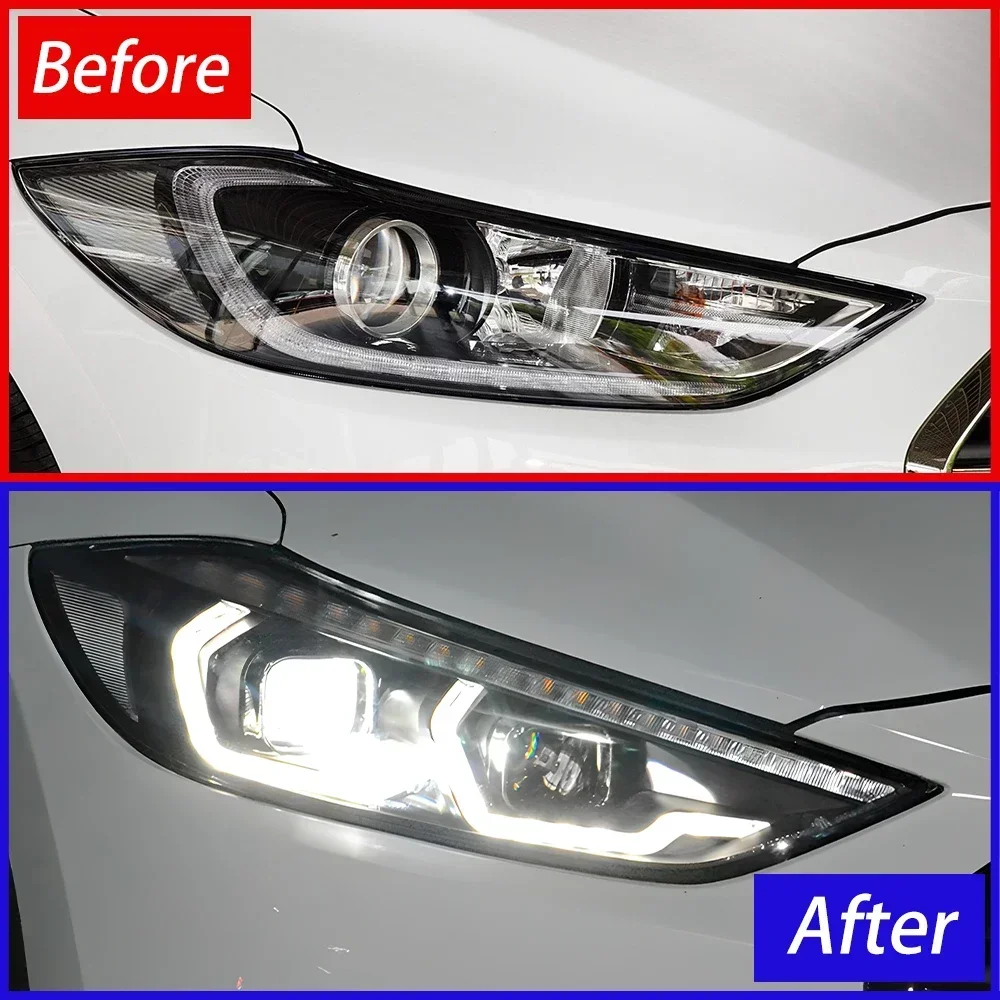 Faros delanteros LED Hyundai Elantra 2016-2020, estilo BMW - imagen 2