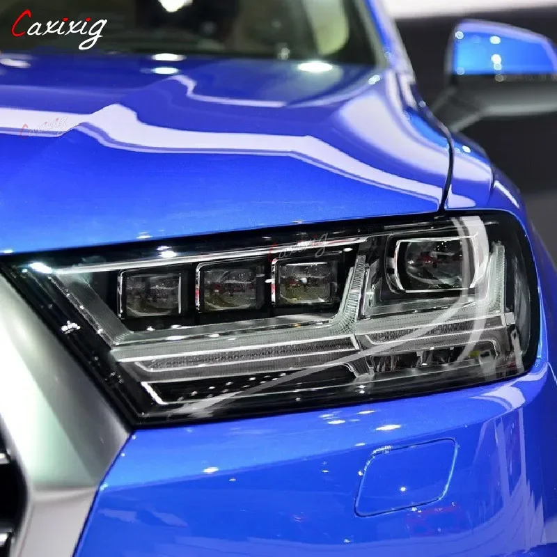 2 uds para Audi Q7 4M 2016 2017 2018 2019 2020 tinte de faro de coche película protectora de vinilo negro accesorios adhesivos transparentes de TPU - imagen 4