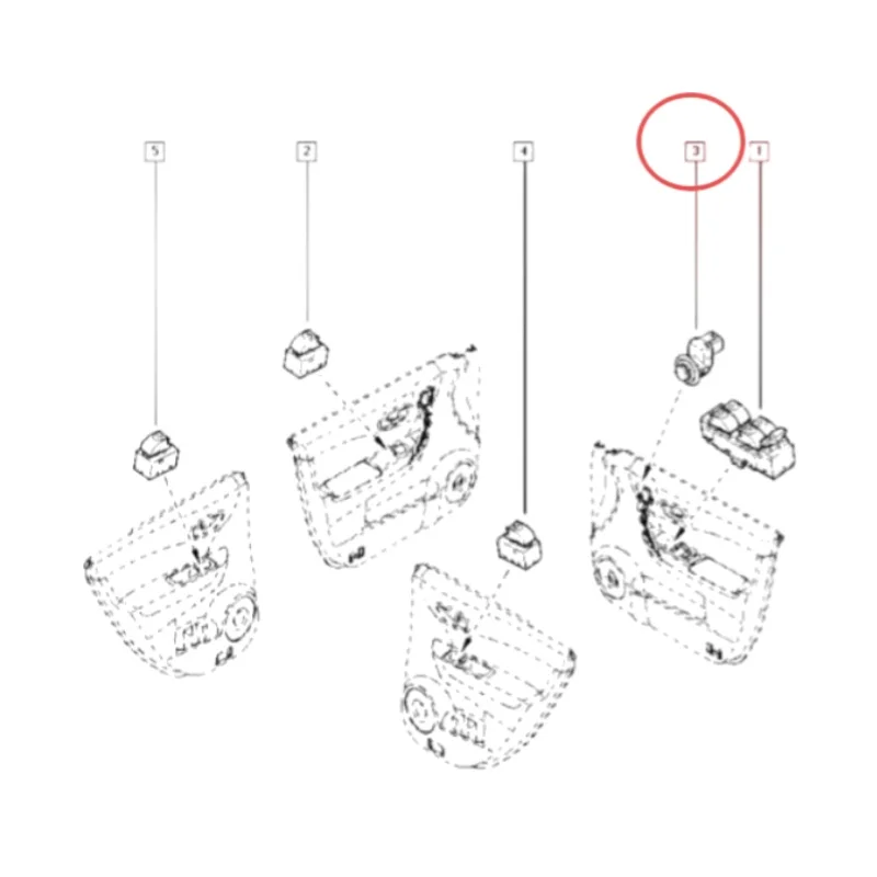 25570JY00D botón espejo nivel ajustable para Renault Koleos Captur puerta lateral espejo retrovisor ajuste interruptor plegable 25 57 0JY 00D - imagen 3