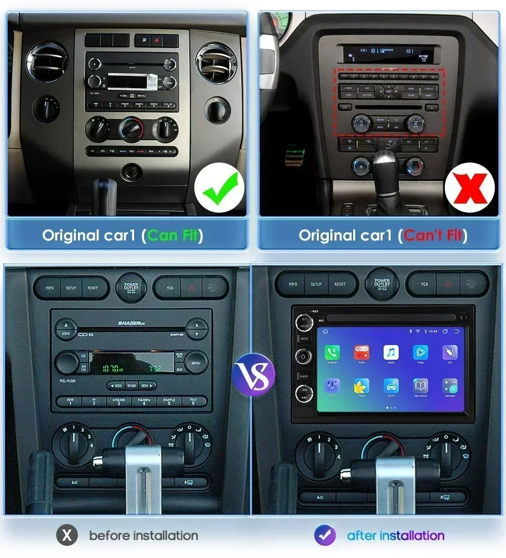 Radio 2 DIN Android 13 Hizpo con GPS para Ford F-150 y Mustang - imagen 2