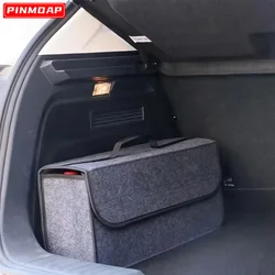 Organizador maletero plegable fieltro – caja almacén coche gris