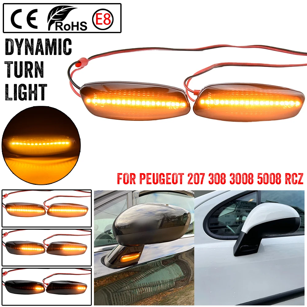 Intermitente lateral LED dinámico – Peugeot 207/308 Citroën C3/C4 - imagen 4