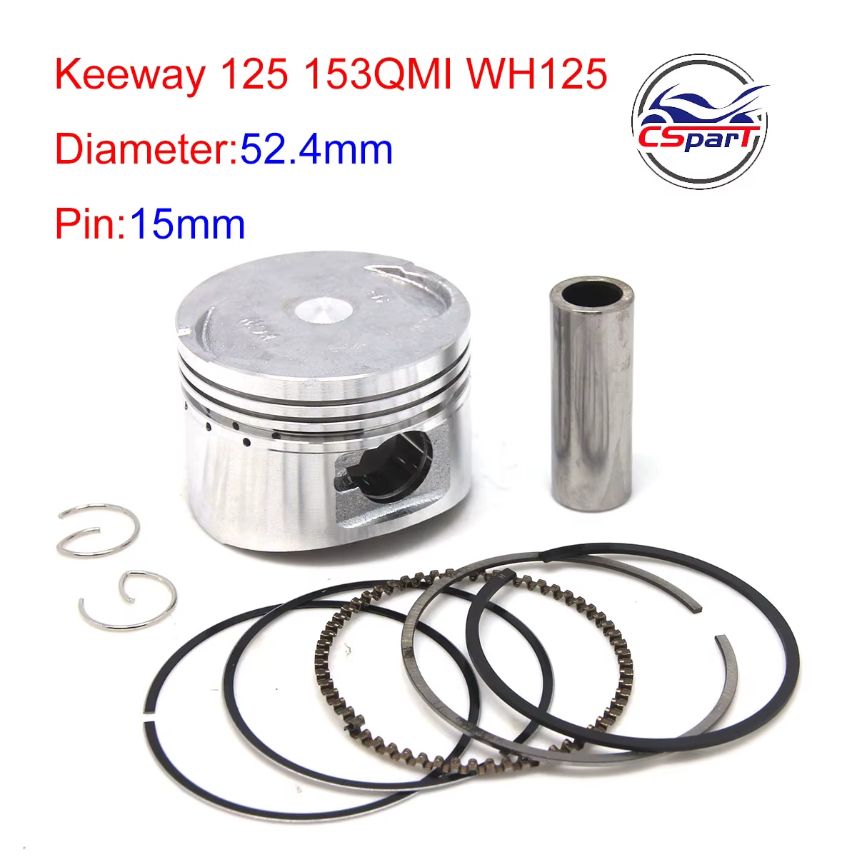 Kit segmentos de pistón 52,4 mm Keeway 125 cc 153QMI
