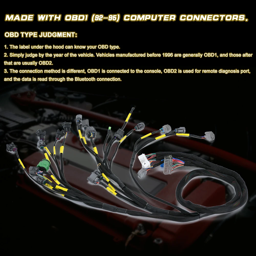 Arnés de motor OBD1 oculto Honda Civic/Integra B16 B18 D16 - imagen 4