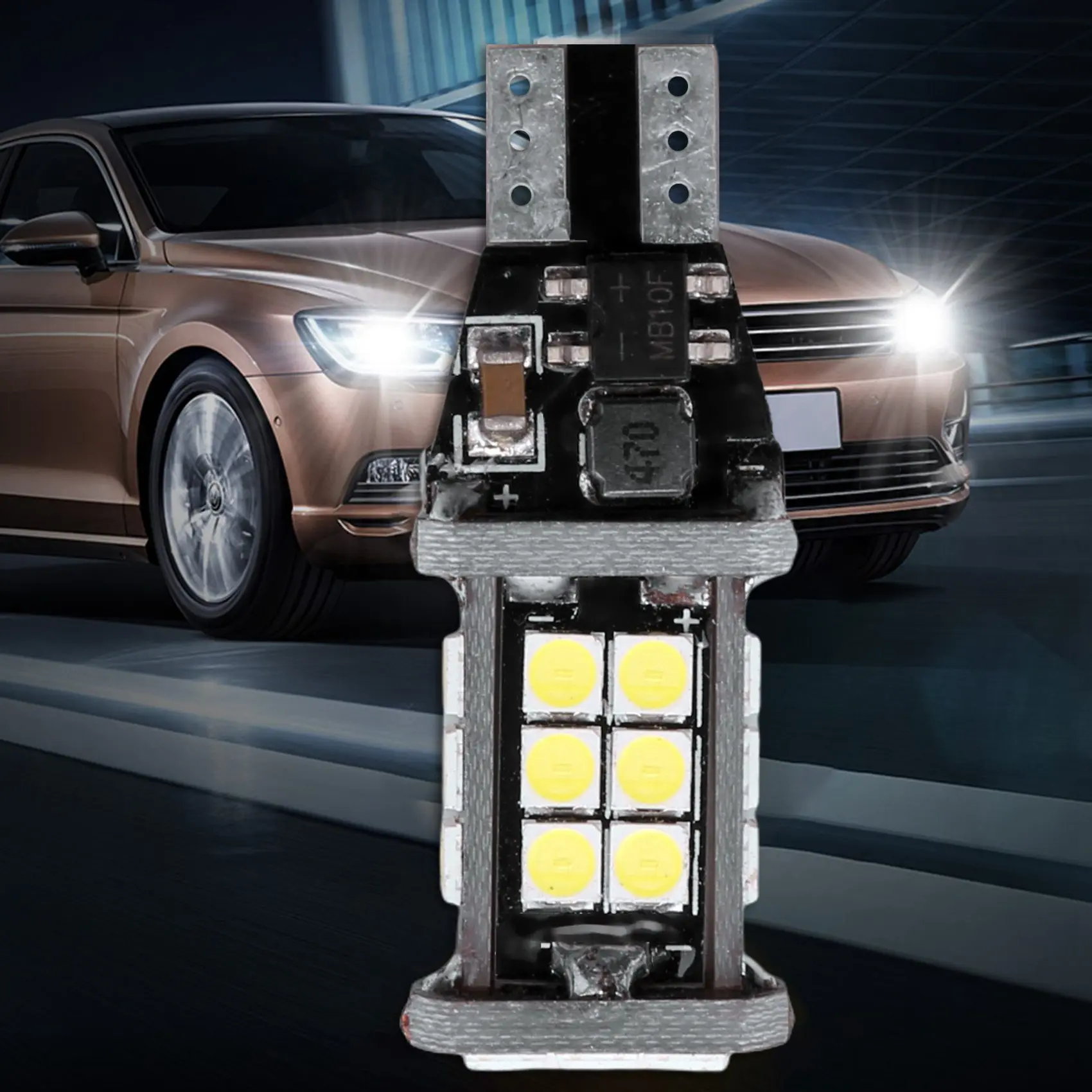 Bombilla LED marcha atrás blanca compatible con 921/912/T10/T15 - imagen 4