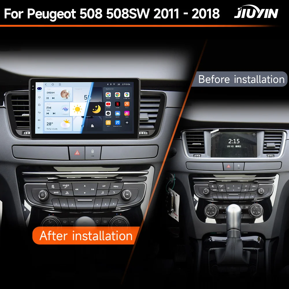 Radio coche JIUYIN CarPlay y Android Auto – Peugeot 508 2011-2018 - imagen 4