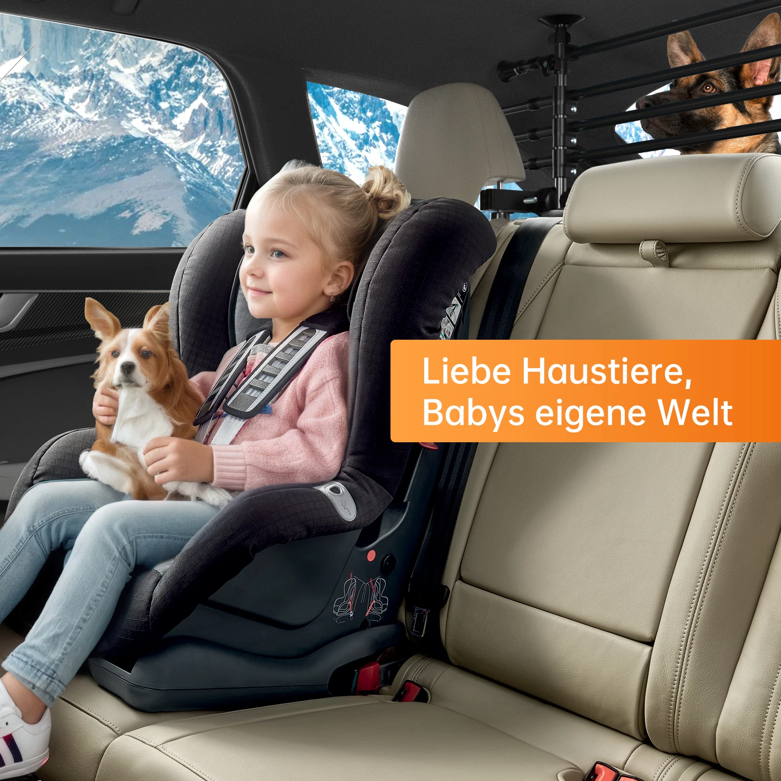 Barrera para perros con puerta de seguridad – Coches, SUV y familiares - imagen 3