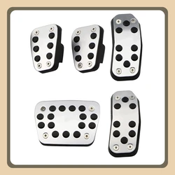 Cubierta de Pedal de coche para Ford Fiesta MK7 2009 - 2015 Ecosport 2012 - 2017 almohadillas de pedales de acelerador de goma de aleación de aluminio