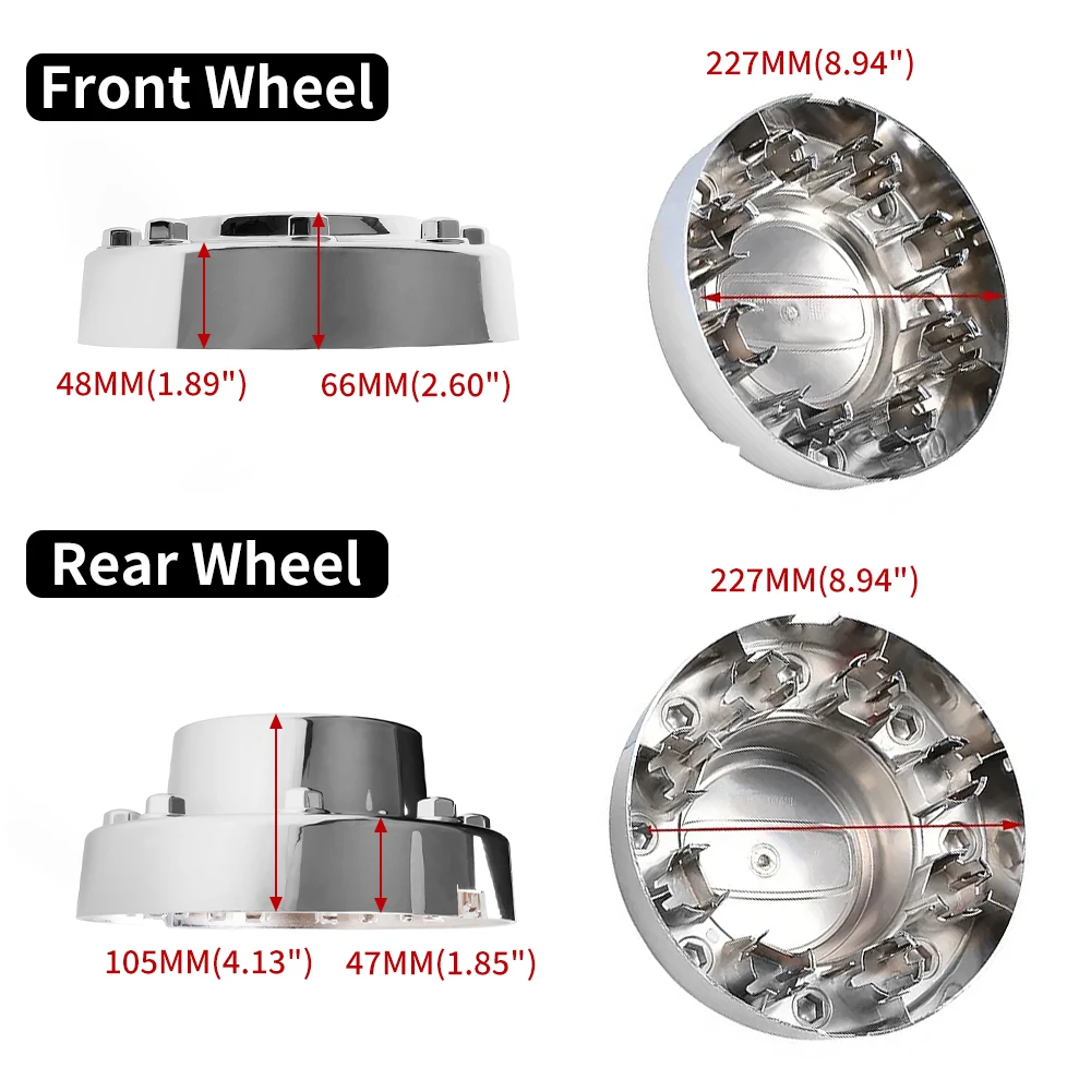 Tapas cubo rueda RASTP cromado impermeable – Dodge Ram 3500 2011-2018 - imagen 4