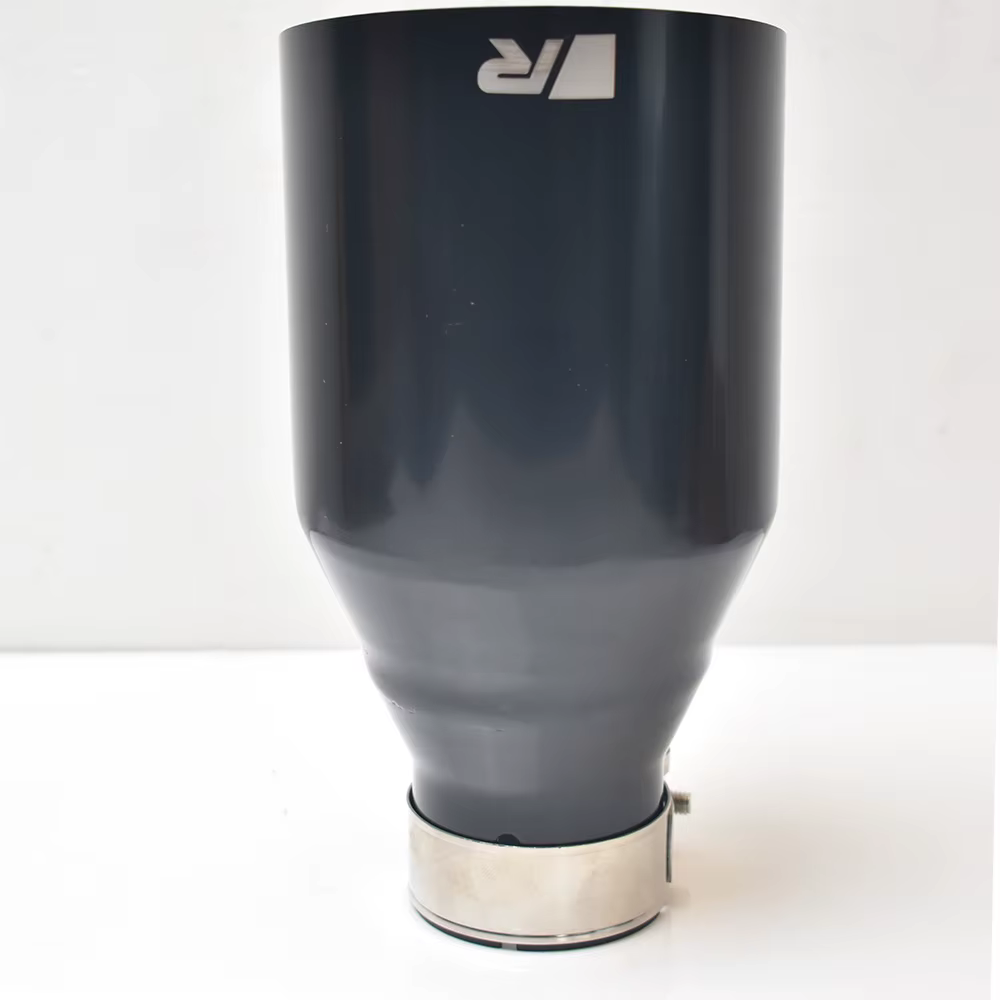 Embellecedor de escape universal de acero inoxidable negro mate - imagen 4