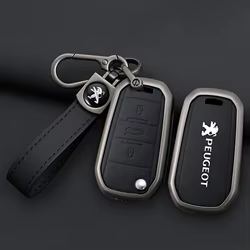 Funda de cuero y zinc para llave Peugeot 208, 308, 408 y 508