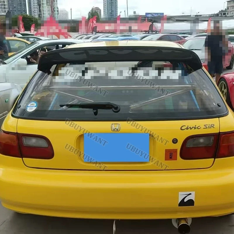 Para 1991-1995 Honda Civic SiR ii EG6 GEN 5 Hatcback alerón de maletero Kit de labio de techo alerón trasero de coche Kit Exterior de ala - imagen 5