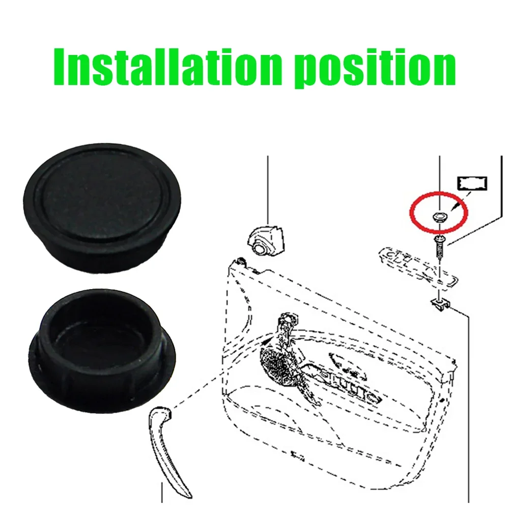 4x manija de puerta delantera Interior de coche, caja de almacenamiento, tapa de tapón de tornillo para Renault Megane II III Fluence Grand Scenic 2003-2016 7703074513 - imagen 2