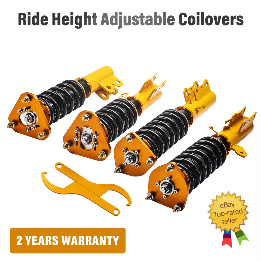Detalle de los coilovers y sus componentes