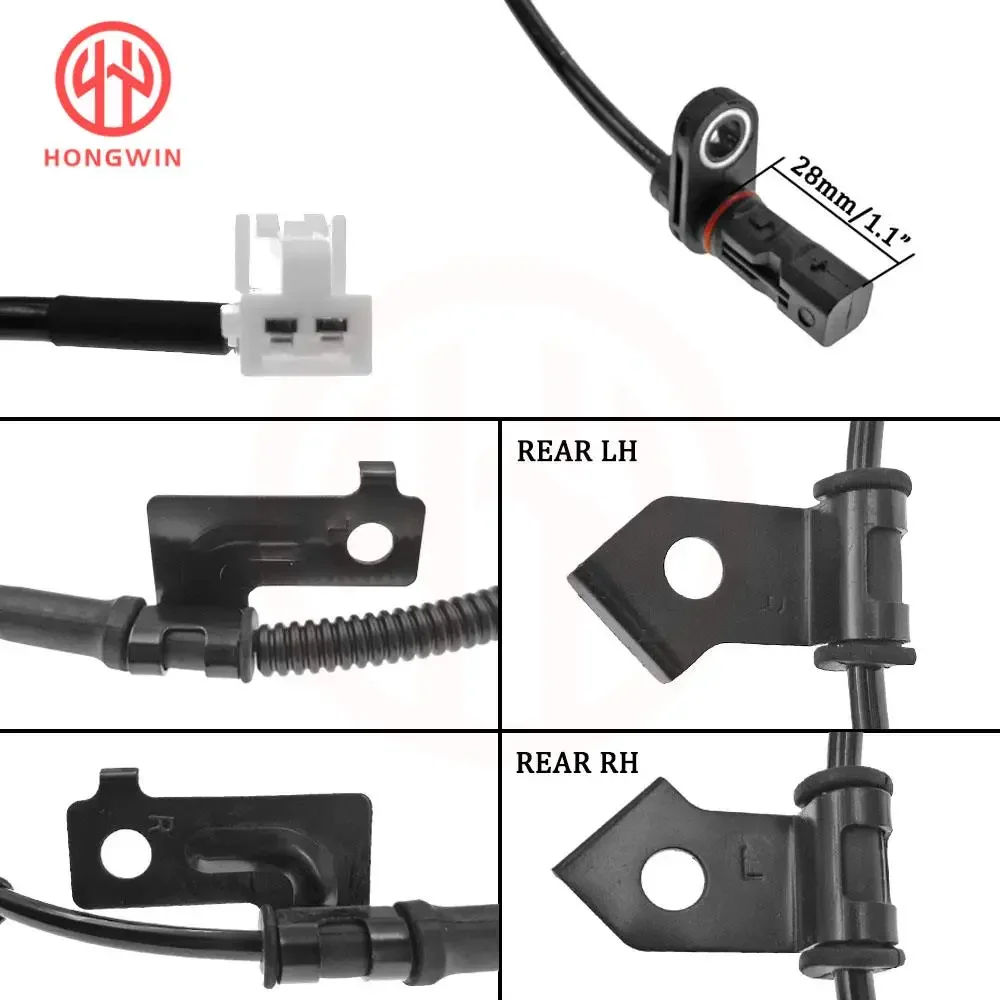 Sensor ABS vista frontal conectores