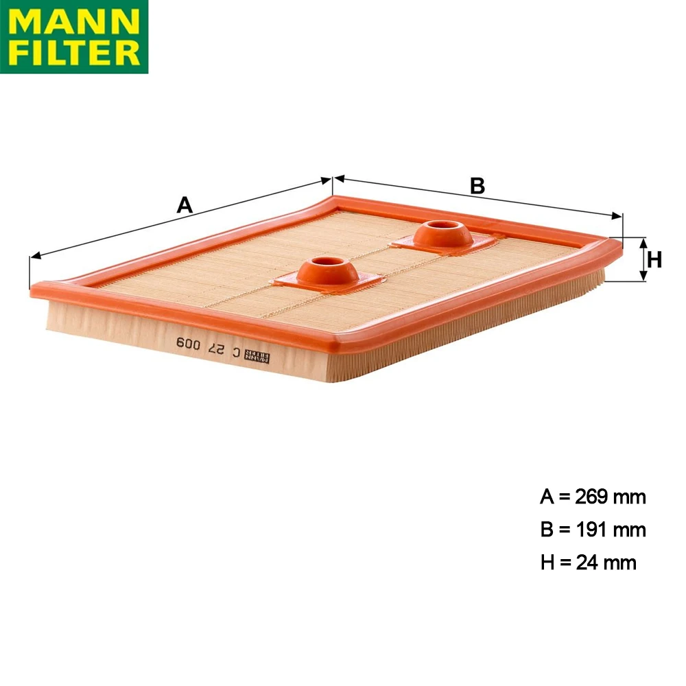 MANN FILTER C27009 Filtro de aire a AUDI CUPRA SKODA VW con Lignin alta capacidad de retención de polvo filtración superior Original 04E 129 620 - imagen 2