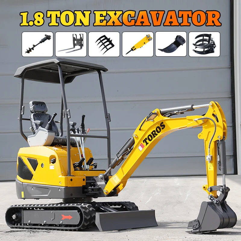 Miniexcavadora china, mini excavadora, 1 tonelada, 2 toneladas, a la venta, miniexcavadora personalizada, excavadora de jardín - imagen 3