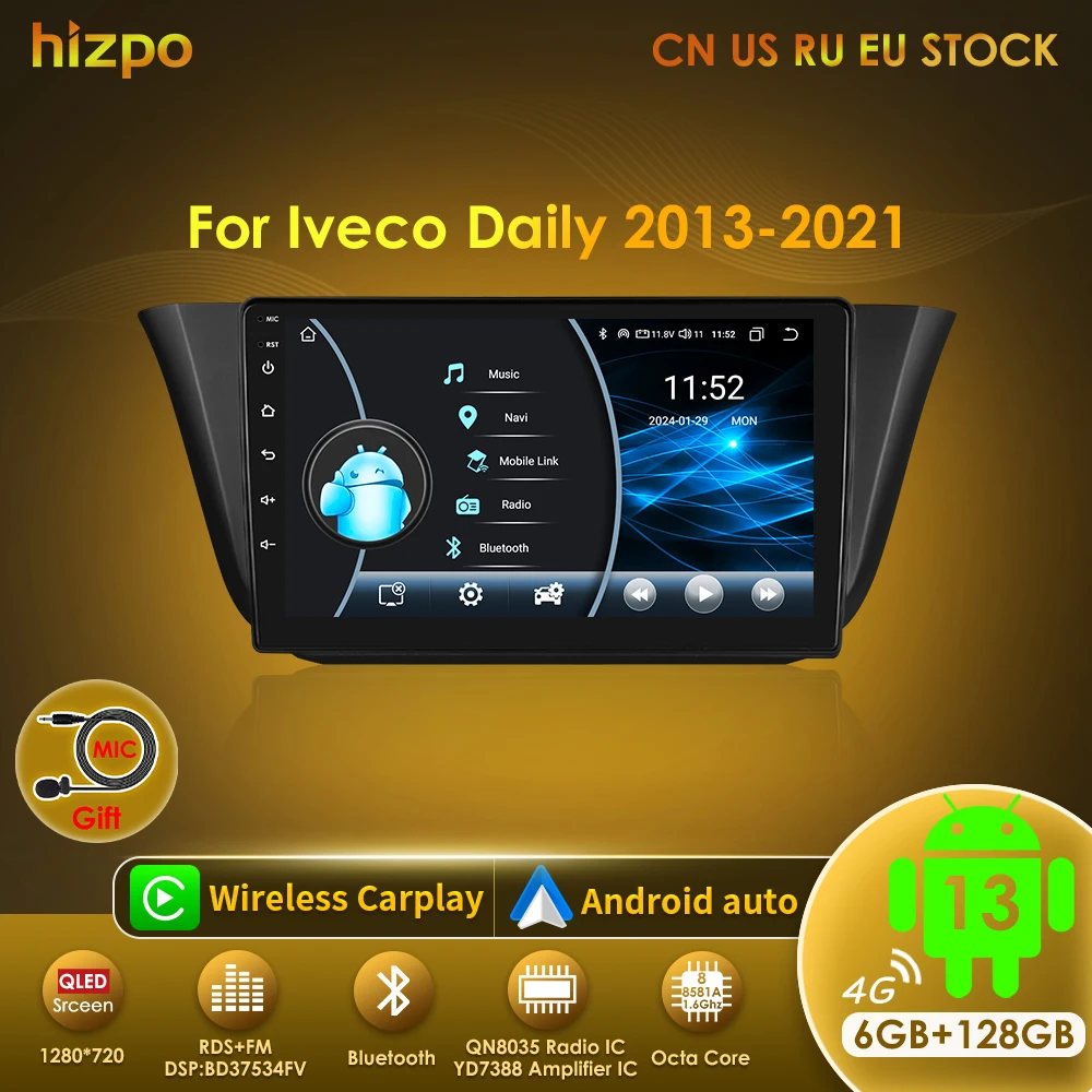 Autoradio Android Hizpo Iveco Daily 2013-2021