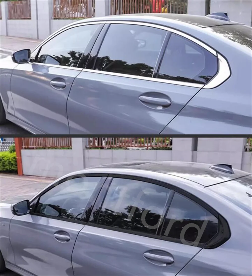 Embellecedores de ventana BMW Serie 5 G30 negro de acero 2018-2023 - imagen 2