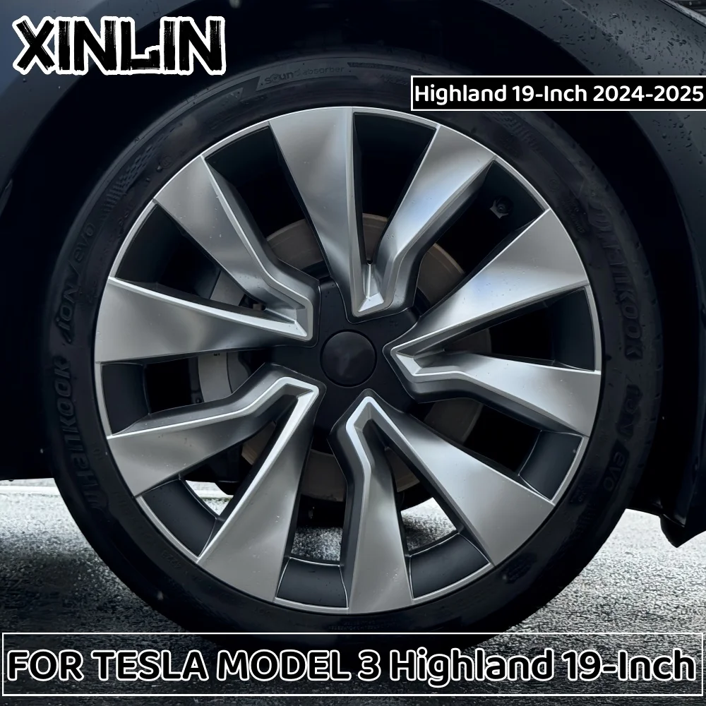 4 Uds. Cubierta de rueda de 19 pulgadas para Tesla Model 3 Highland 2024 tapas de cubo tapa de rueda de repuesto de rendimiento accesorios de cubierta de llanta completa