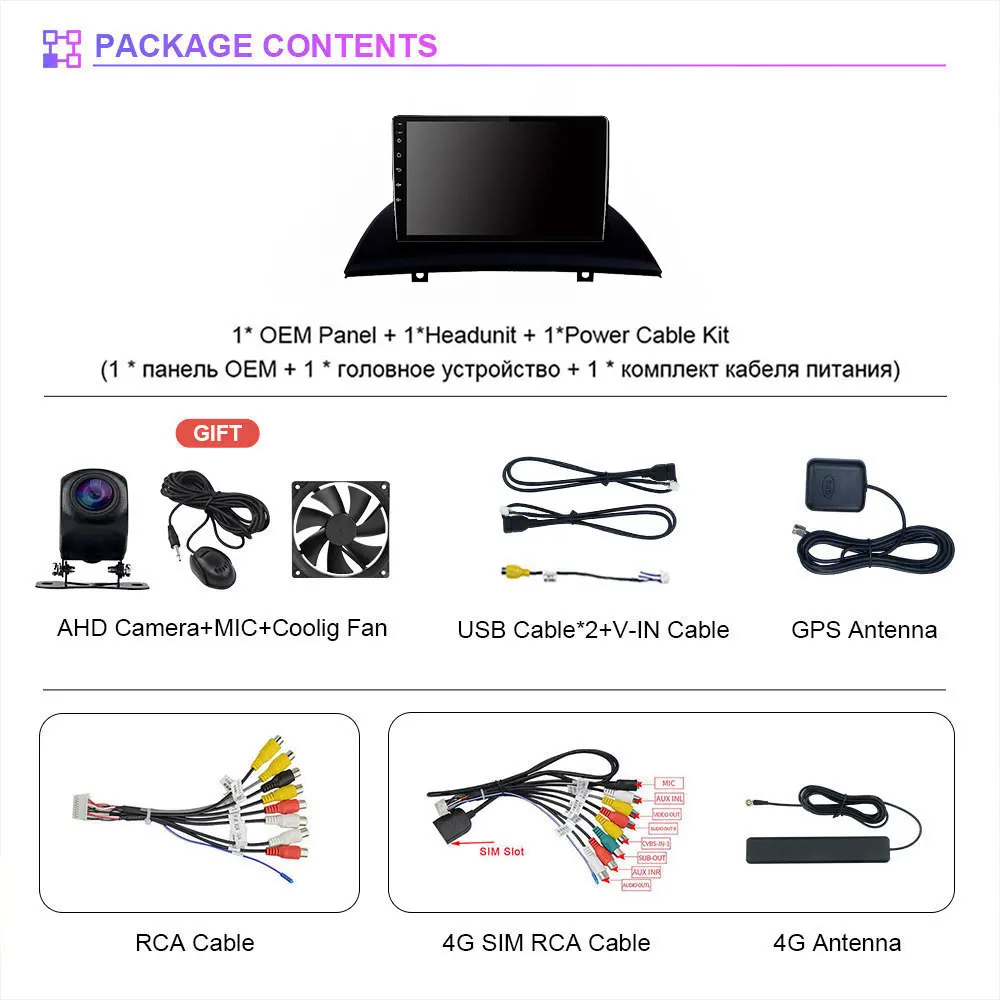 Autoradio Android Auto CarPlay para BMW X3 E83 con GPS y DSP - imagen 2