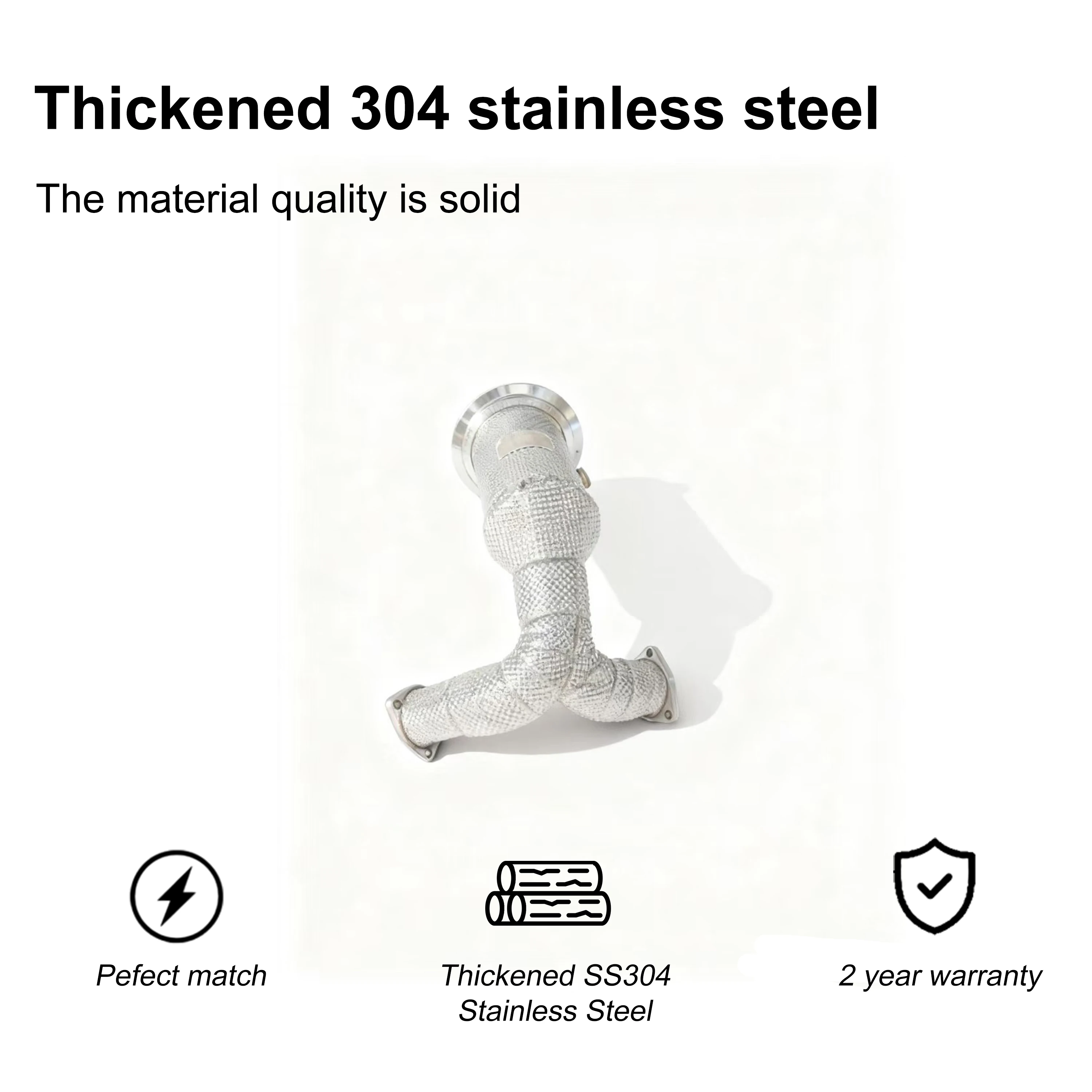 Tubo de bajada ACE para Audi S4 B9 y S5 3.0T con protector térmico - imagen 2