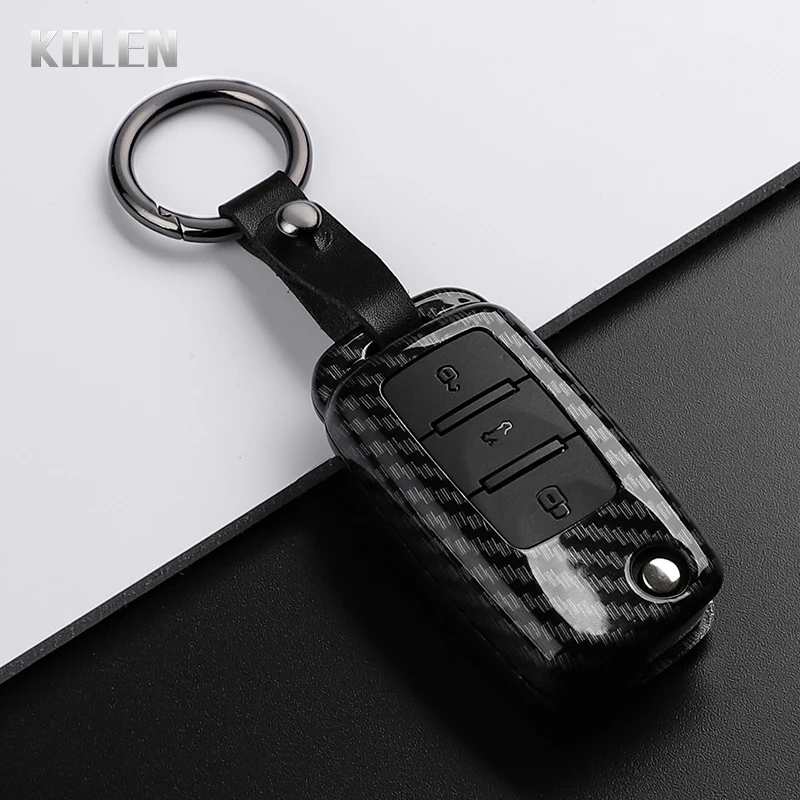 Funda llave de carbono ABS para VW Polo, Golf, Passat y Tiguan - imagen 4
