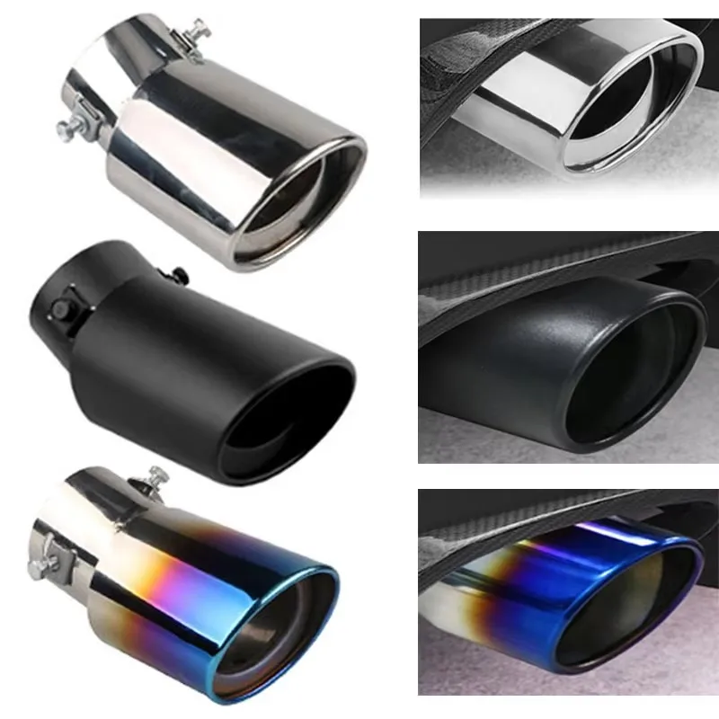 Punta de escape universal inoxidable 63 mm para coche - imagen 3