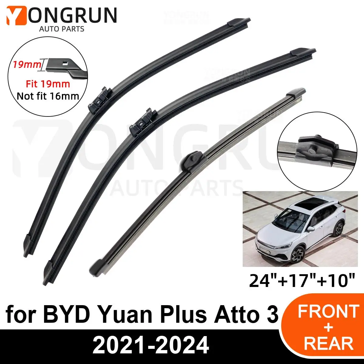 Limpiaparabrisas delantero y trasero BYD Yuan Plus Atto 3 2021-2024