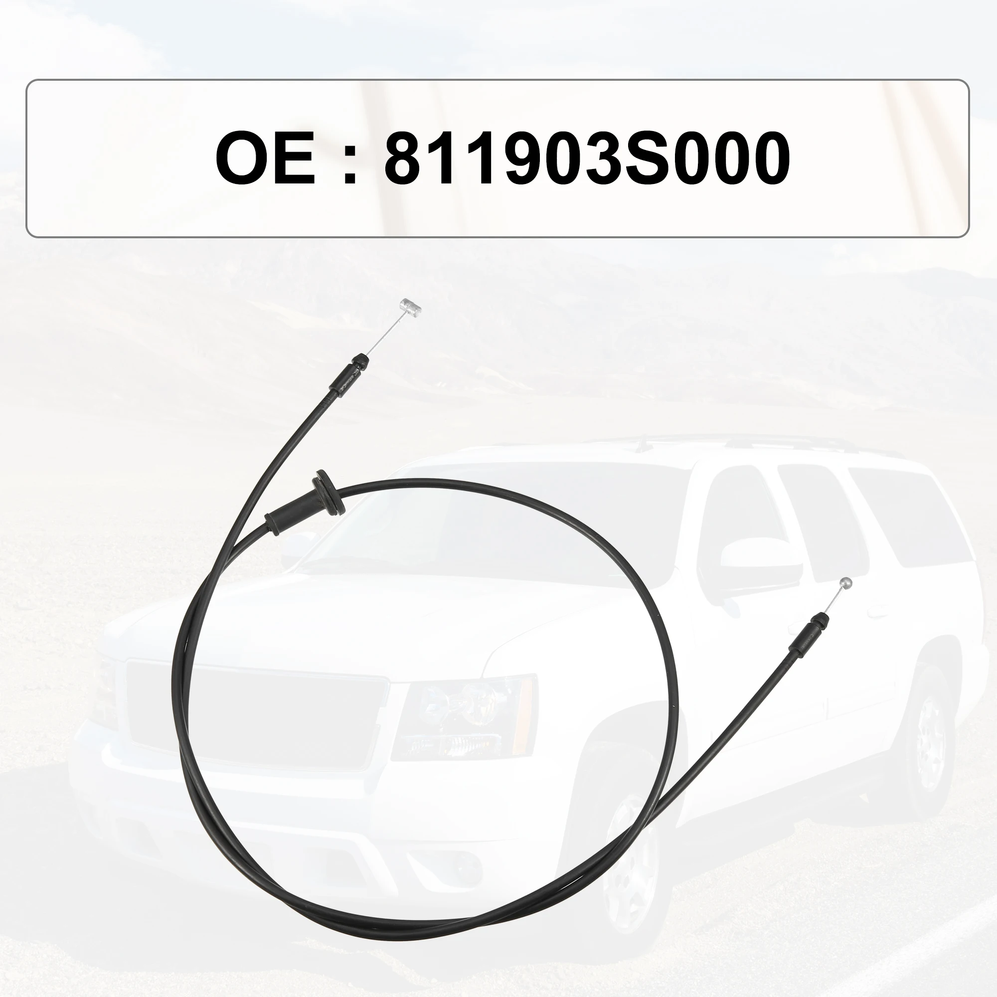 UXCELL Cable de liberación de pestillo de capó de coche apto para Hyundai Sonata Azera 811903S000 - imagen 3