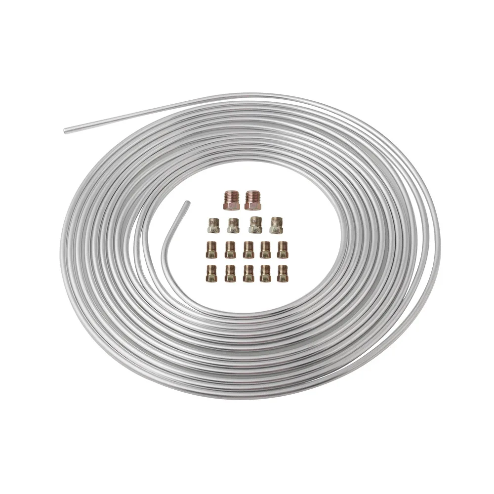 Kit bobina tubo freno galvanizado 3/16 rosca invertida