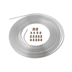 Kit bobina tubo freno galvanizado 3/16 rosca invertida