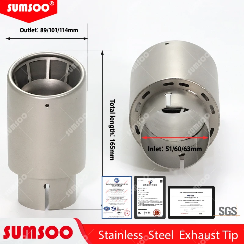 Punta escape acero inoxidable 304 mate universal - imagen 5