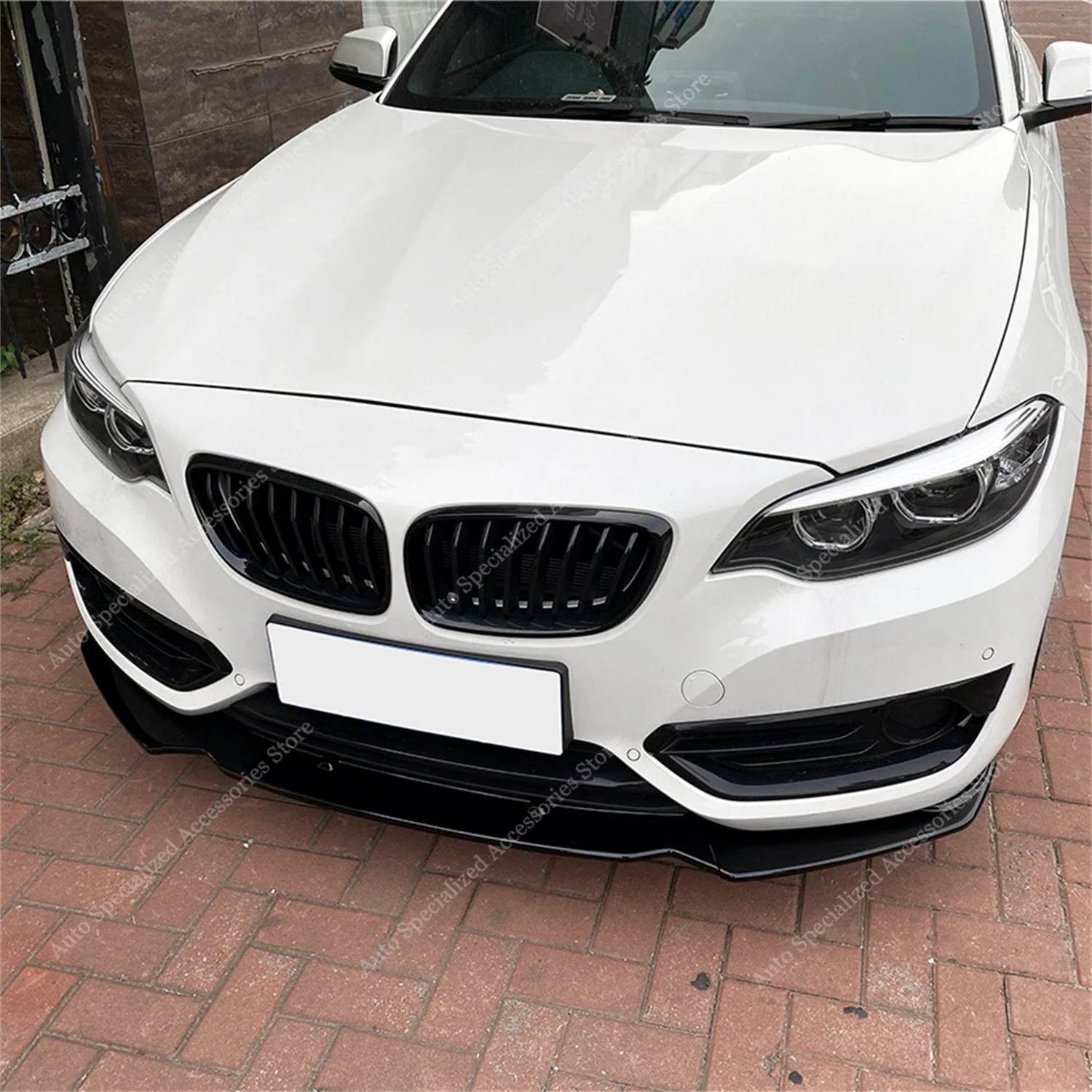 Difusor divisor de alerón de parachoques delantero negro brillante para BMW F22 F23 218i 218d 220i 220d 2 puertas No M Sport 2014-2021 kits de carrocería