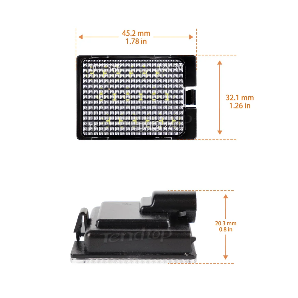 Para Dodge Durango 2014 2015 2016 2017 2018 2019 2020 2021 2022 2023 2024 LED lámpara de etiqueta blanca luz de matrícula blanca sin Error - imagen 5