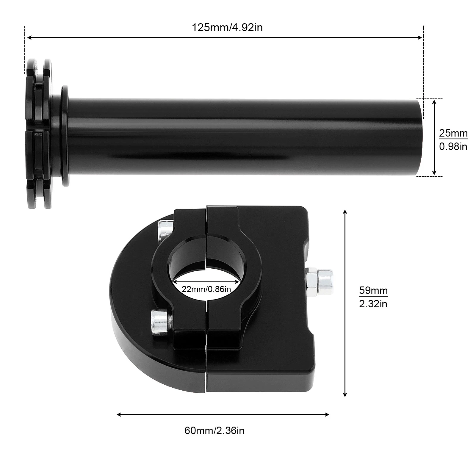 Puños de acelerador CNC de aluminio multicolor para moto, 22 mm - imagen 4