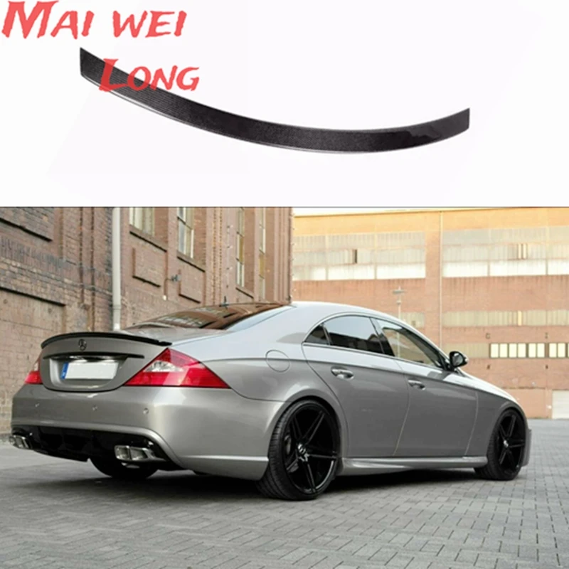 Para W219 alerón de techo alerón de fibra de carbono para CLS clase W219 BENZ CLS 300 350 (2004-2011) piezas exteriores accesorios modificados para coche