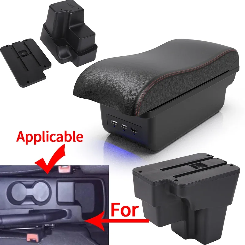 Reposabrazos consola central Kia Rio STONIC Cerato – almacenaje curvado doble capa - imagen 2