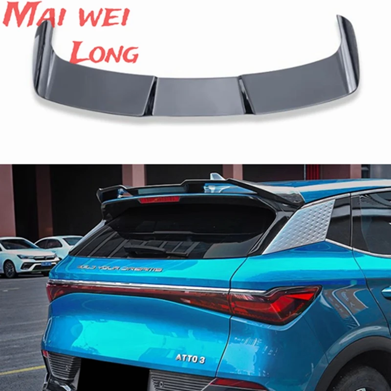 Alerón de maletero ABS efecto fibra de carbono para BYD Atto 3