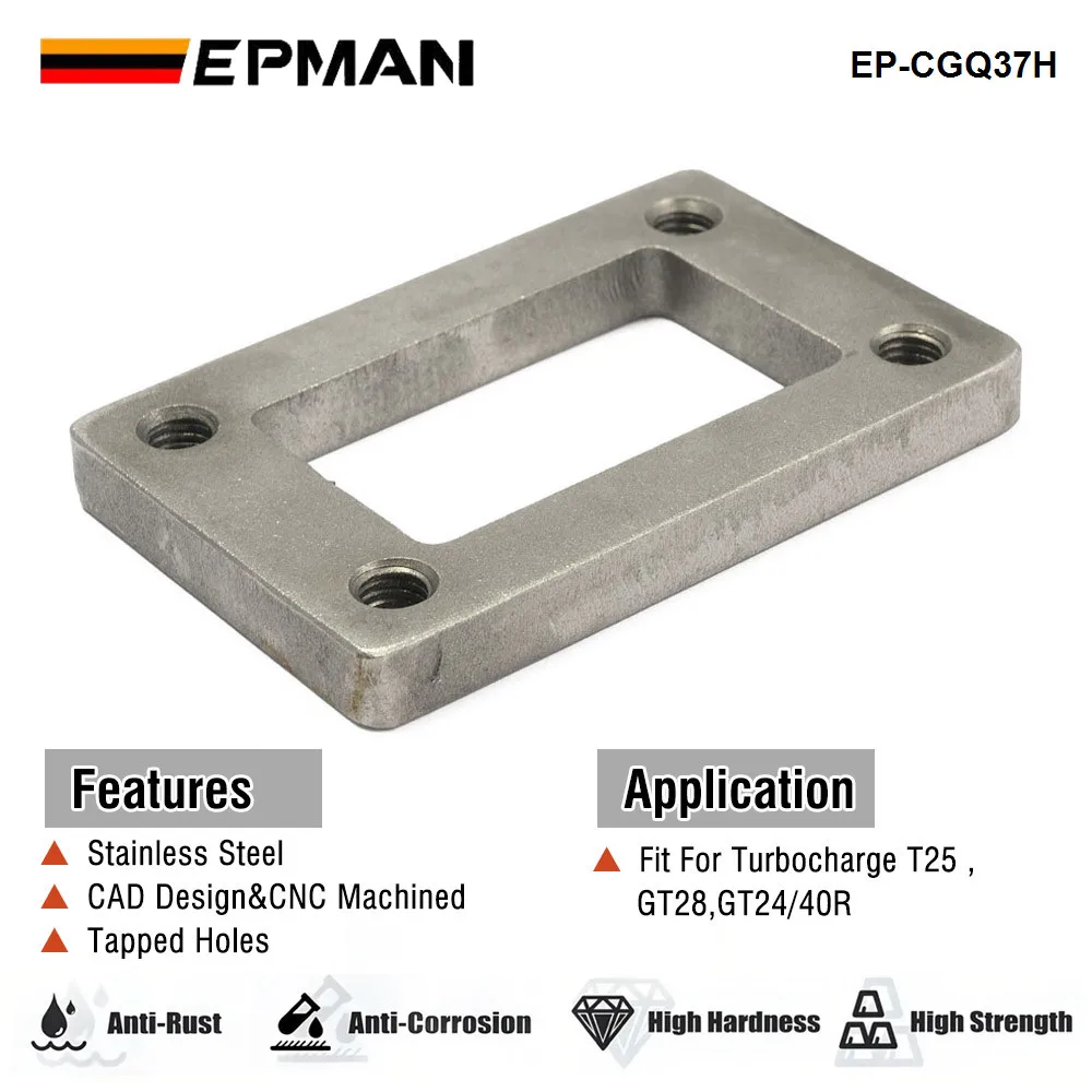 Brida de entrada para soldar turbo T25/GT25 EPMAN mecanizada CNC - imagen 2