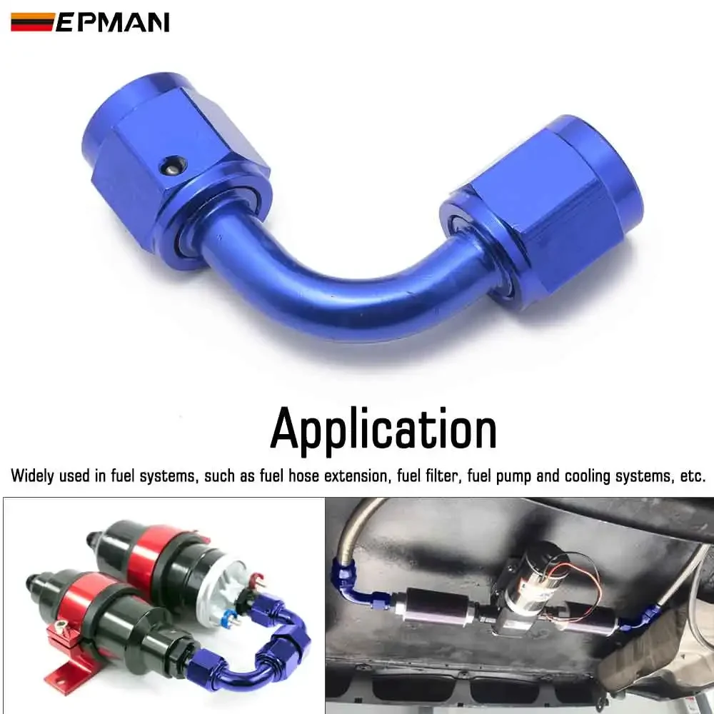 EPMAN Adaptador unión combustible giratorio 45°/90° AN4-AN10 hembra - imagen 5