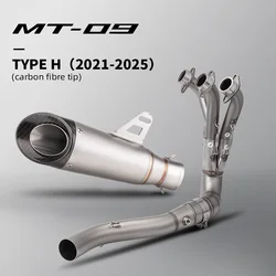 Tubo intermedio de escape 51 mm para Yamaha MT-09 y XSR900 GT 2024-2025
