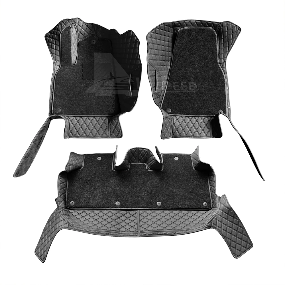 Alfombrillas cuero y nailon doble capa para Tesla Model Y 2021-2024