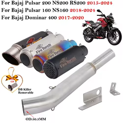 Escape con silenciador para Bajaj NS160, NS200, RS200 y Dominar 400